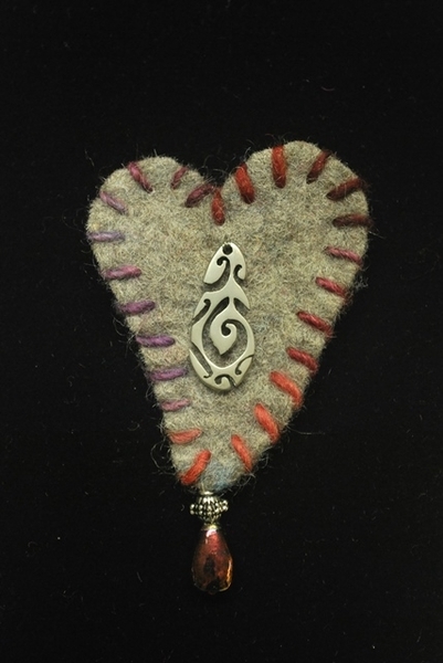 Celtic Goddess - Felted Brooch