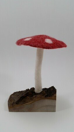 Hand felted mushroom
