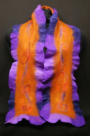 "Medieval Muse " - ruffled wool scarf