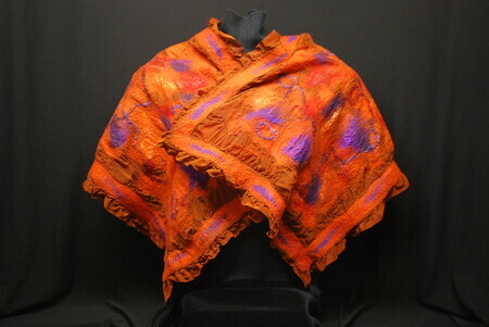 "Mythical Magic" - large silk and wool wrap