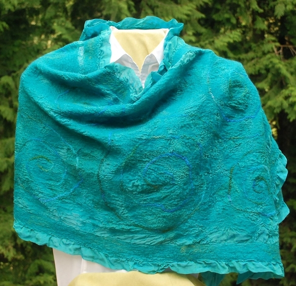 "Teal Etude" - large wrap