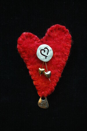 "Two Hearts that Beat as One" - brooch